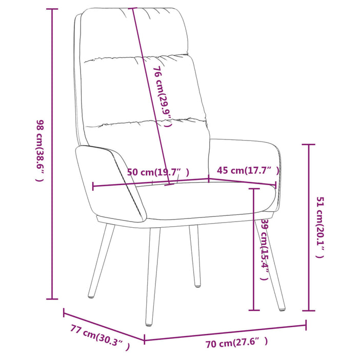 Scaun de relaxare, crem, material textil - WALTI WALTI