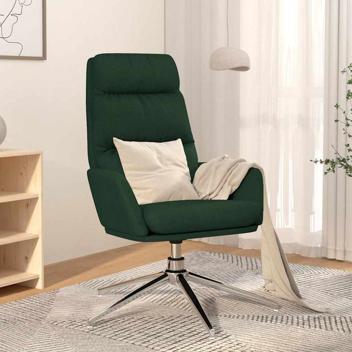 Scaun de relaxare, verde închis, material textil WALTI