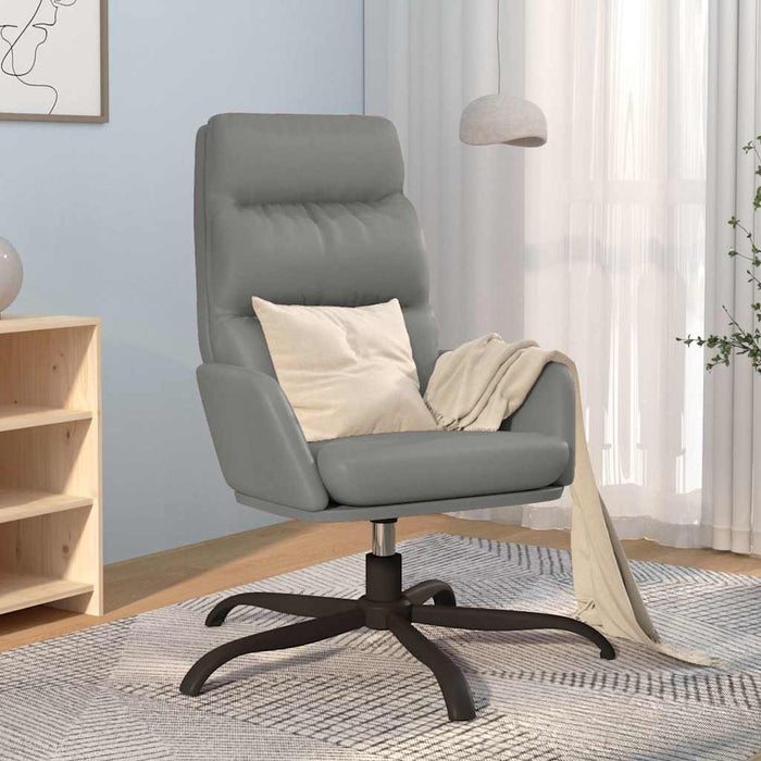 Scaun de relaxare, gri, piele ecologică WALTI