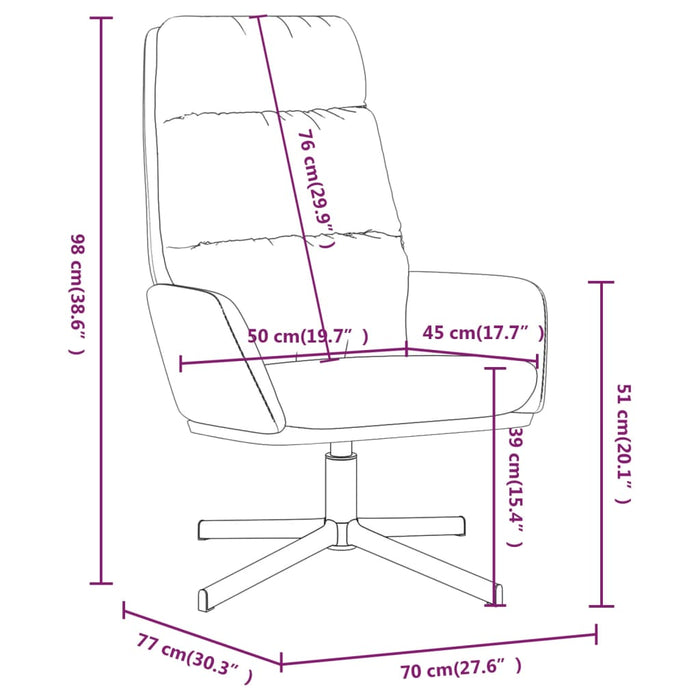 Scaun de relaxare, gri deschis, material textil WALTI