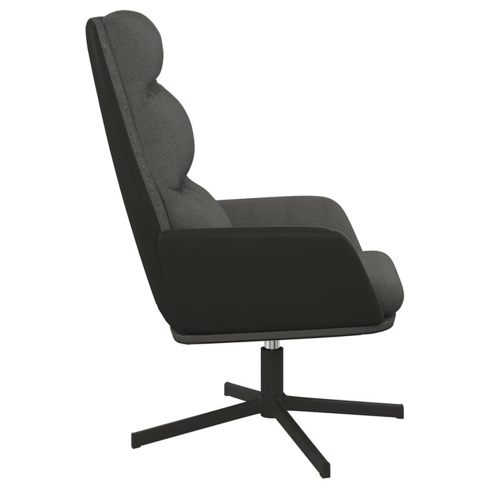 Scaun de relaxare, gri închis, material textil WALTI