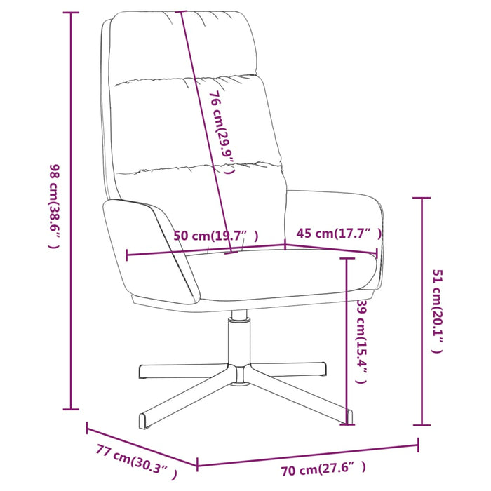 Scaun de relaxare, gri închis, material textil WALTI