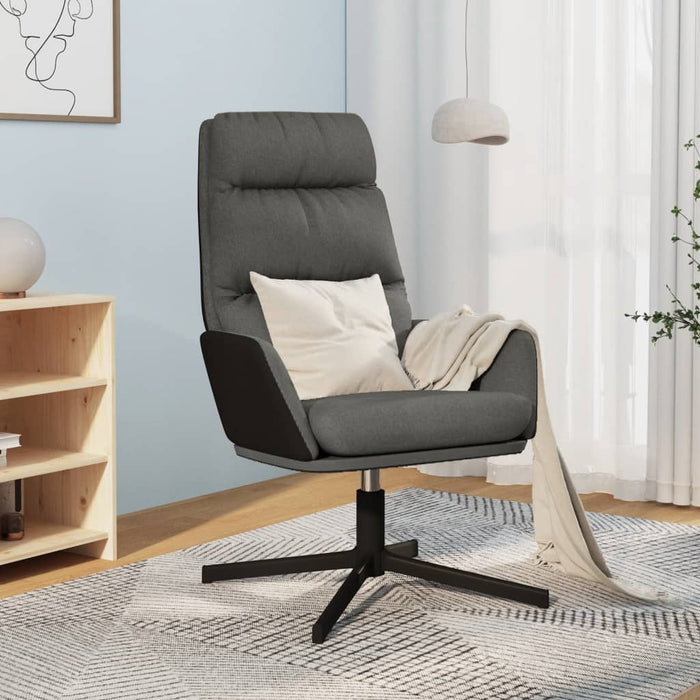 Scaun de relaxare, gri închis, material textil WALTI