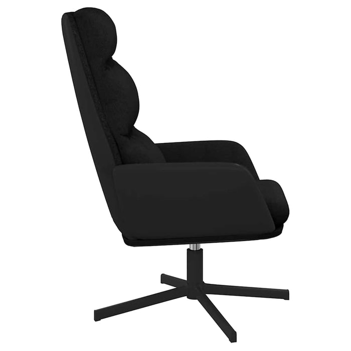 Scaun de relaxare, negru, material textil WALTI