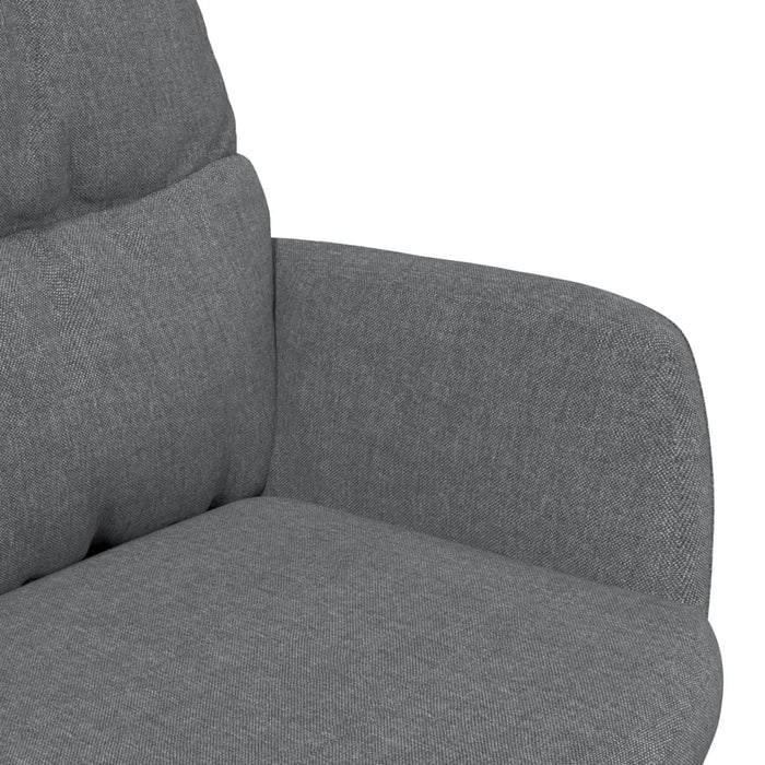 Scaun de relaxare, gri deschis, material textil WALTI