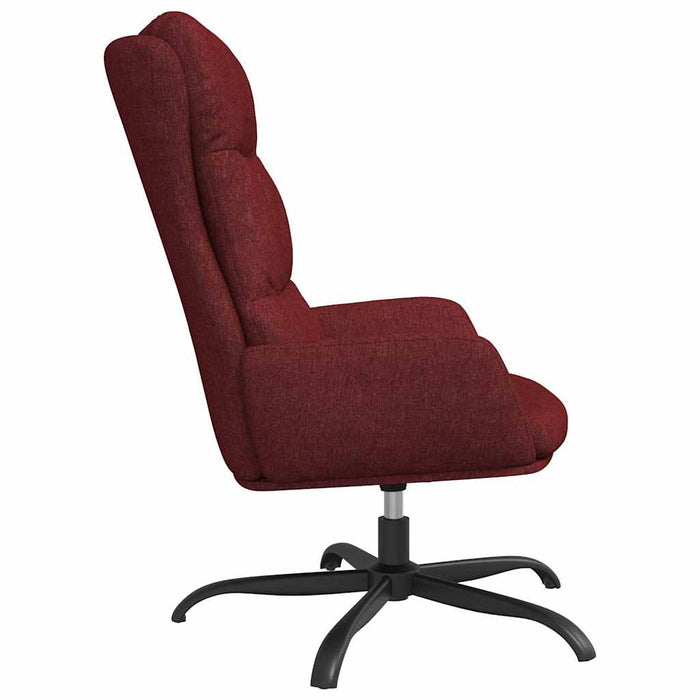 Scaun de relaxare, roșu vin, material textil WALTI