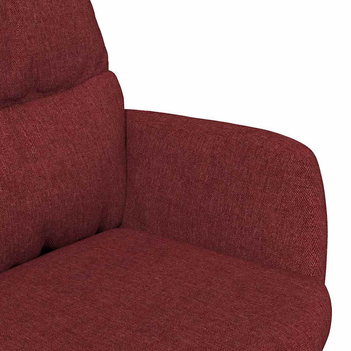 Scaun de relaxare, roșu vin, material textil WALTI