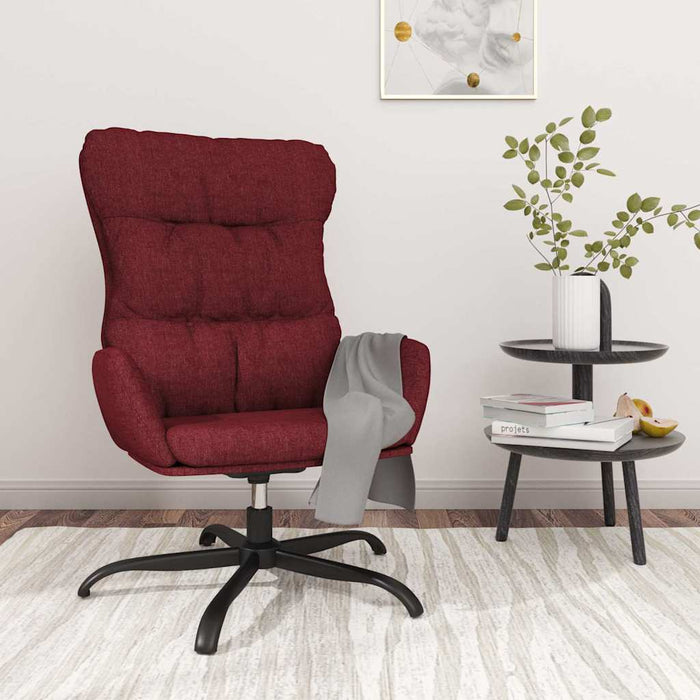 Scaun de relaxare, roșu vin, material textil WALTI