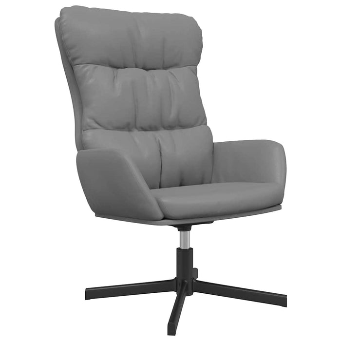 Scaun de relaxare, gri antracit, piele ecologică WALTI