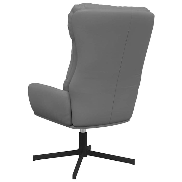 Scaun de relaxare, gri antracit, piele ecologică WALTI