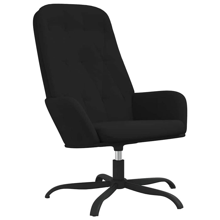 Scaun de relaxare, negru, catifea WALTI