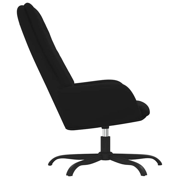 Scaun de relaxare, negru, catifea WALTI