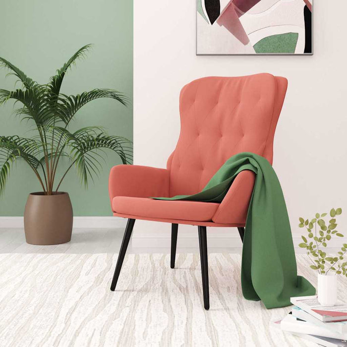 Scaun de relaxare, roz, catifea WALTI