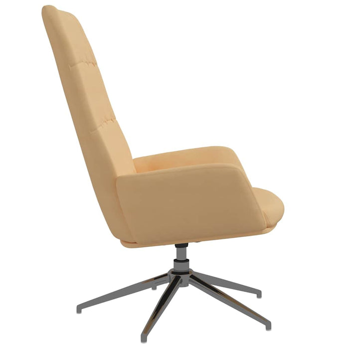 Scaun de relaxare, crem, piele întoarsă artificială WALTI