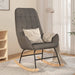 Scaun balansoar, gri deschis, material textil - WALTI WALTI