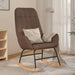 Scaun balansoar, gri taupe, material textil - WALTI WALTI