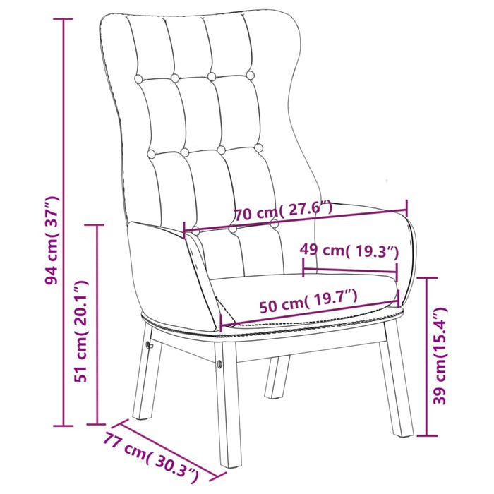 Scaun de relaxare, gri închis, material textil - WALTI WALTI