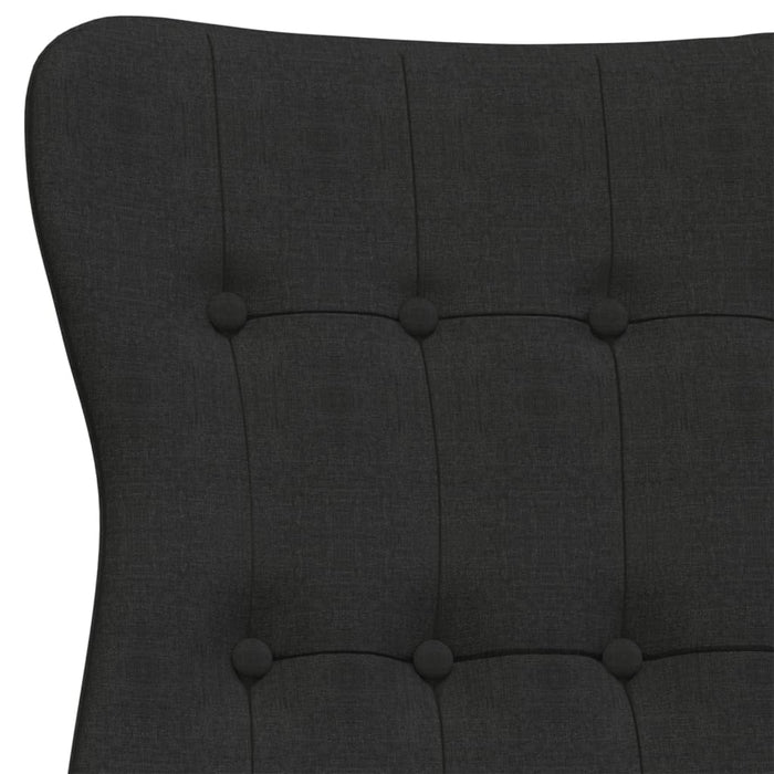 Scaun de relaxare, negru, material textil WALTI