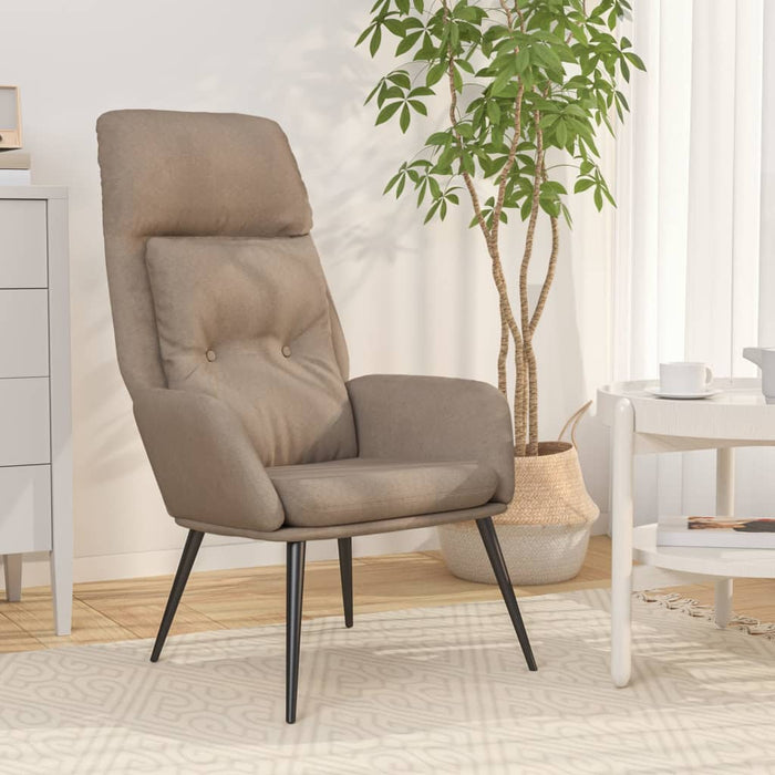 Scaun de relaxare, gri taupe, piele întoarsă artificială WALTI