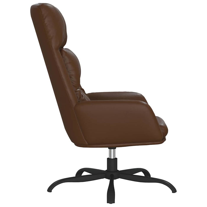 Scaun de relaxare, maro, piele ecologică WALTI