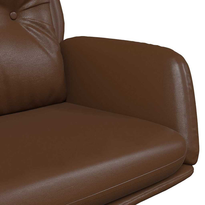 Scaun de relaxare, maro, piele ecologică WALTI