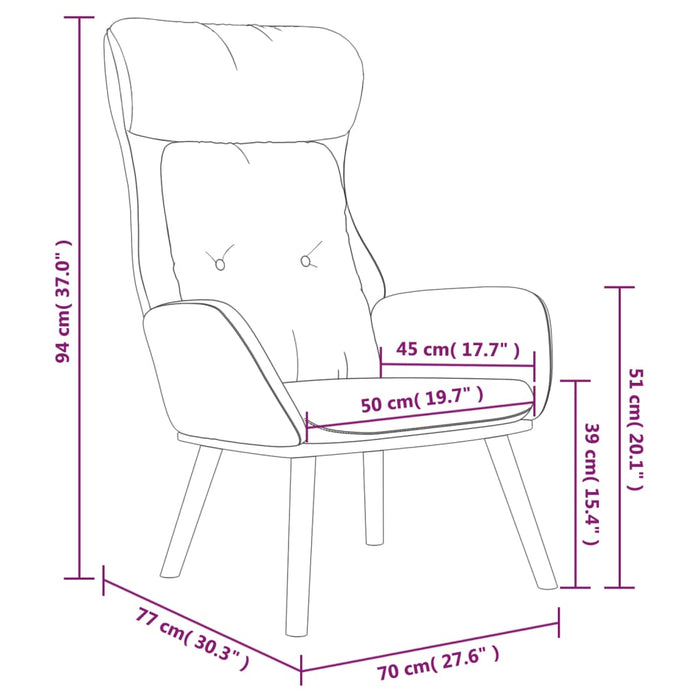 Scaun de relaxare, gri închis, material textil - WALTI WALTI