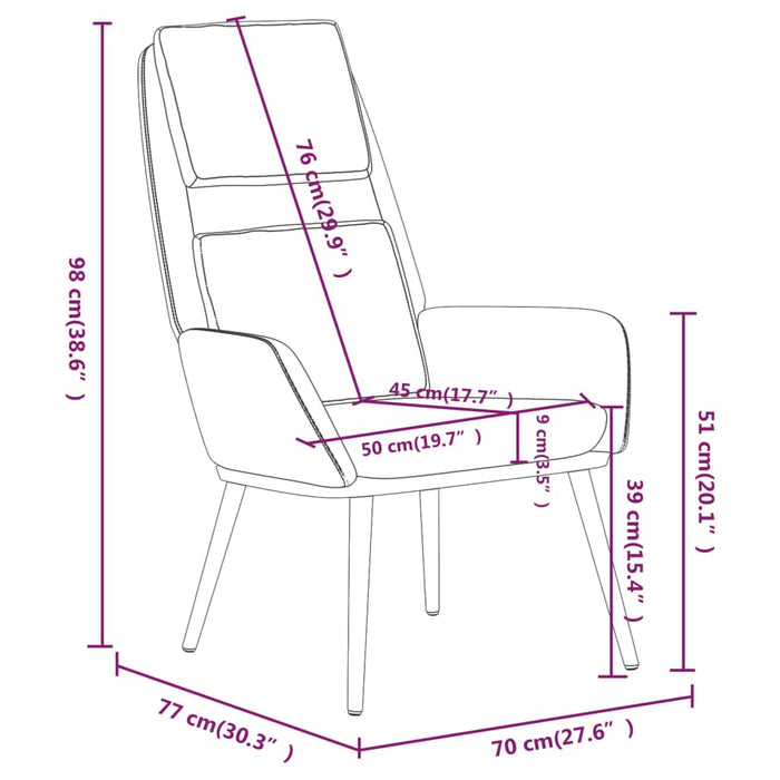 Scaun de relaxare, gri închis, material textil - WALTI WALTI