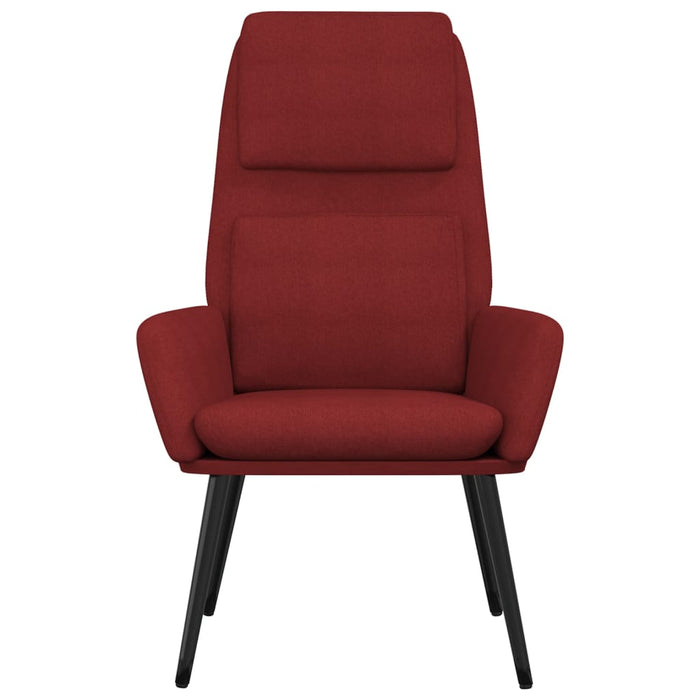 Scaun de relaxare, roșu vin, material textil WALTI