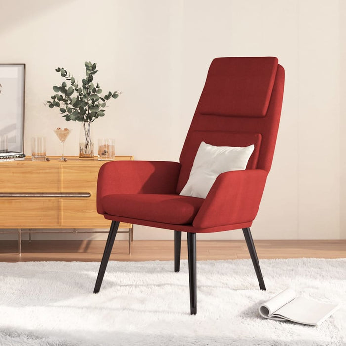 Scaun de relaxare, roșu vin, material textil WALTI