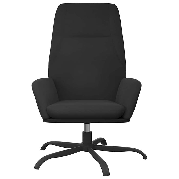 Scaun de relaxare, negru, piele întoarsă ecologică WALTI
