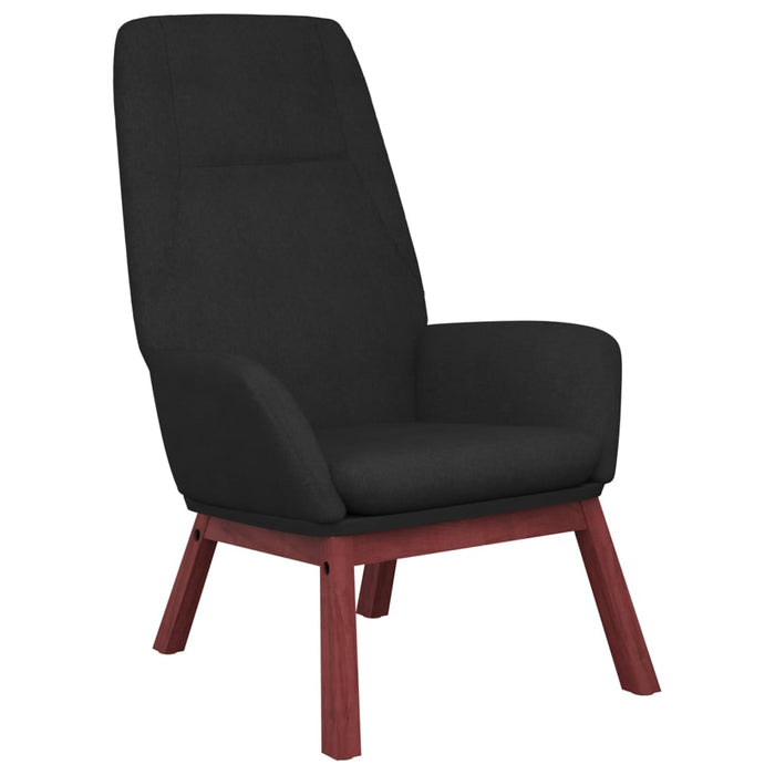 Scaun de relaxare, negru, material textil WALTI