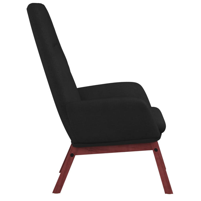 Scaun de relaxare, negru, material textil WALTI
