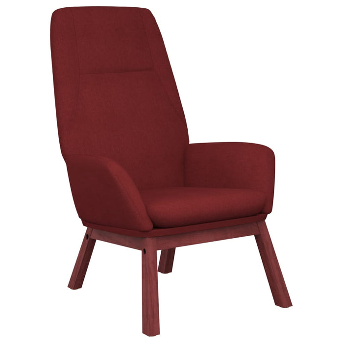 Scaun de relaxare, roșu vin, material textil WALTI