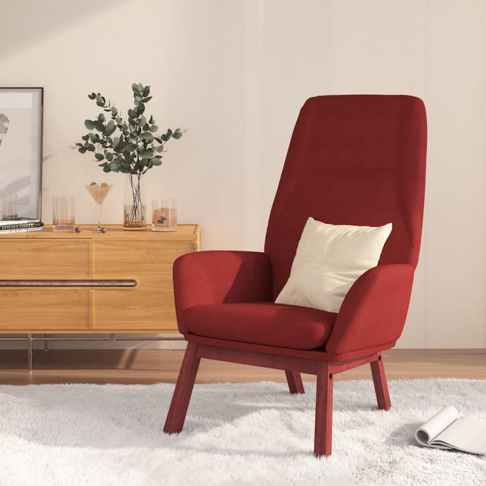Scaun de relaxare, roșu vin, material textil WALTI