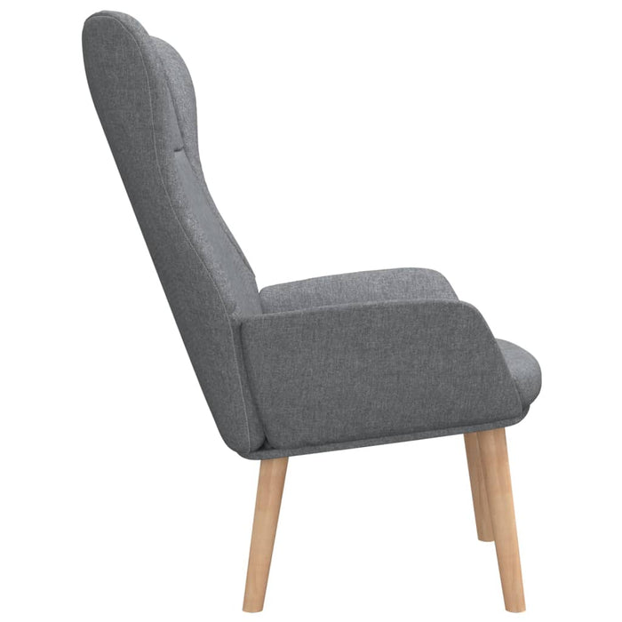Scaun de relaxare, gri deschis, material textil WALTI