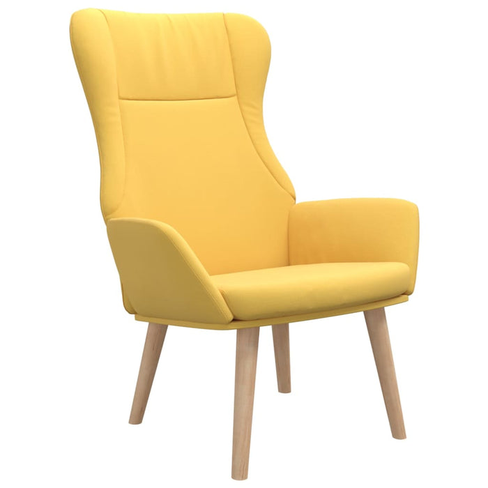 Scaun de relaxare, galben muștar, material textil WALTI