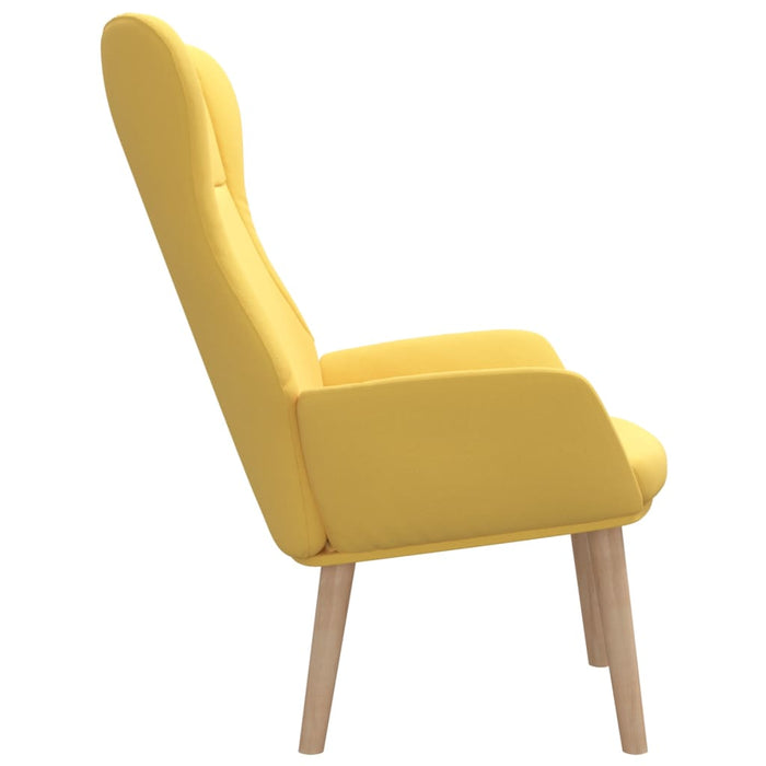 Scaun de relaxare, galben muștar, material textil WALTI