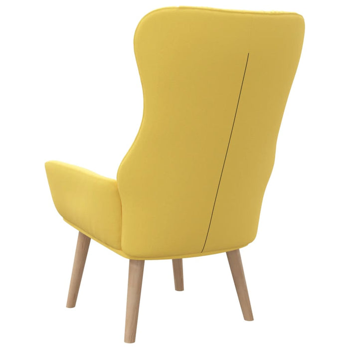Scaun de relaxare, galben muștar, material textil WALTI