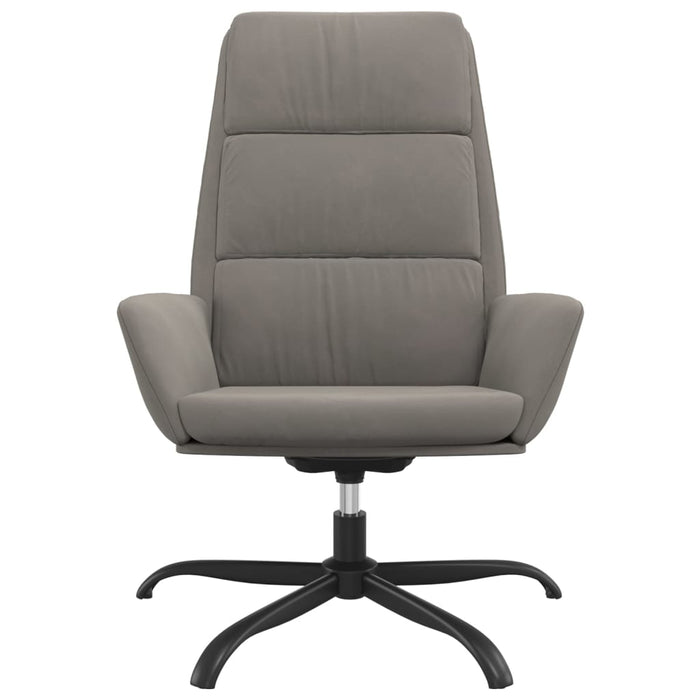 Scaun de relaxare, gri deschis, catifea - WALTI WALTI