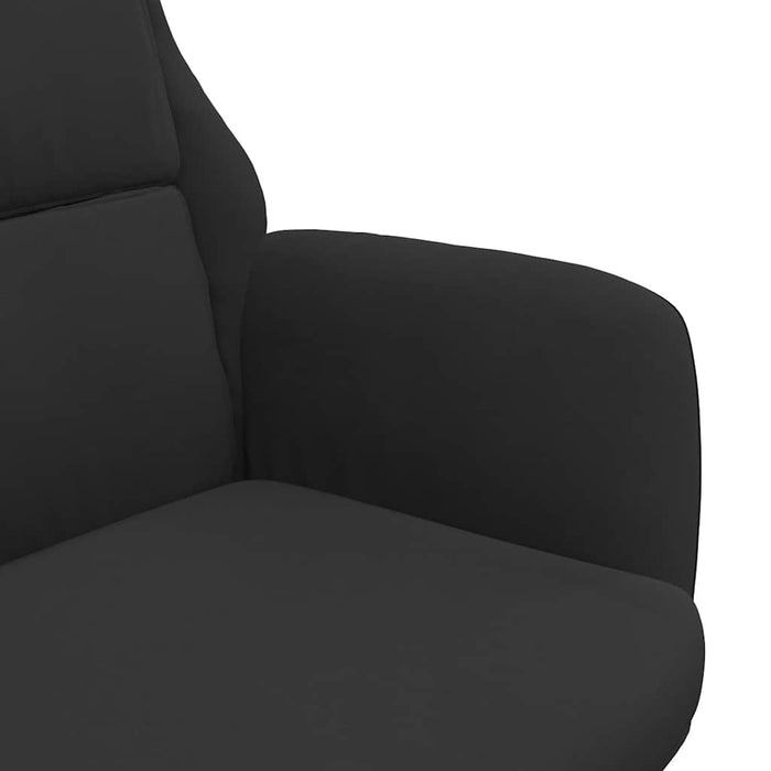 Scaun de relaxare, negru, piele întoarsă ecologică WALTI