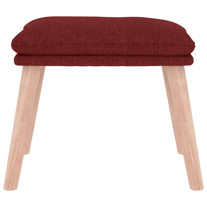 Taburet, roșu vin, 45x29,5x35 cm, material textil - WALTI WALTI