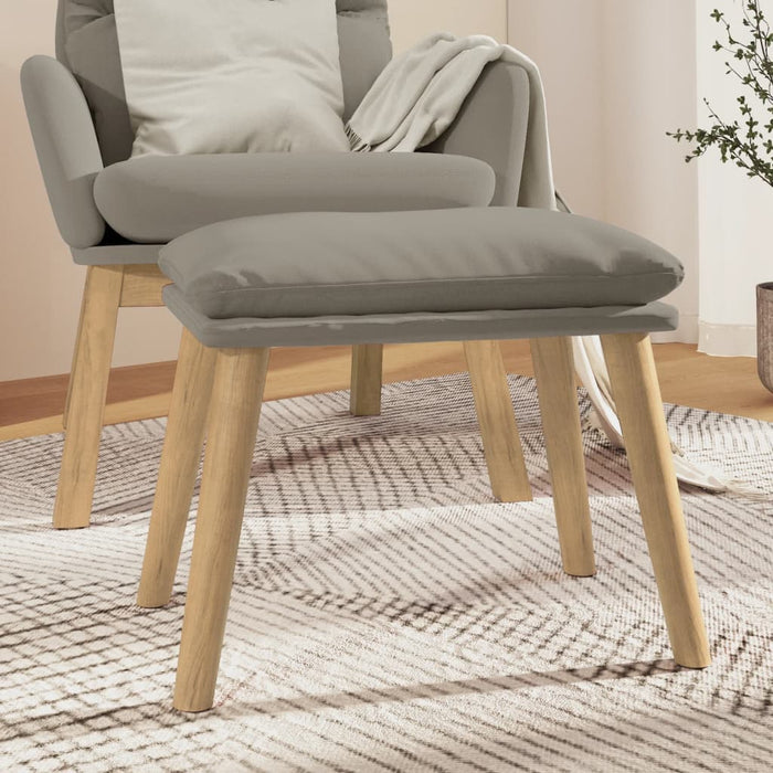 Taburet, gri deschis, 45x29,5x35 cm, catifea - WALTI WALTI