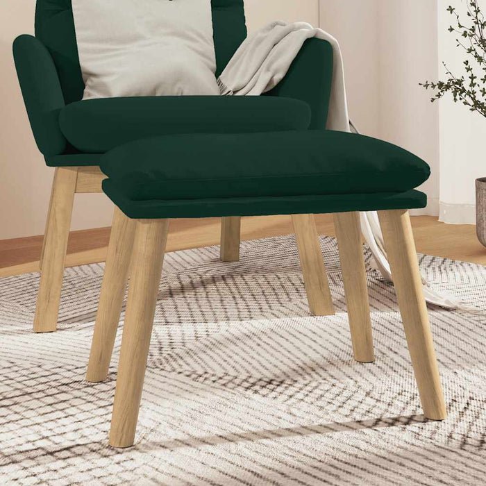 Taburet, verde închis, 45x29,5x35 cm, catifea - WALTI WALTI