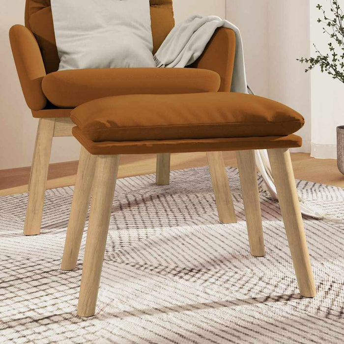 Taburet, maro, 45x29,5x35 cm, catifea WALTI
