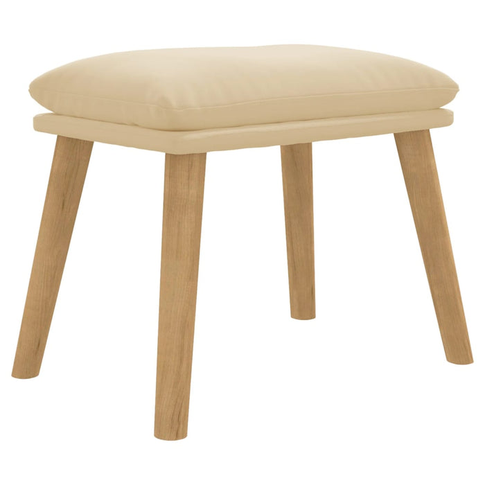 Taburet, crem alb, 45x29,5x35 cm, catifea WALTI