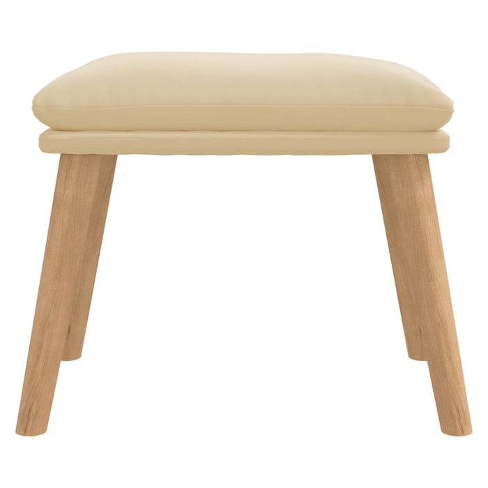 Taburet, crem alb, 45x29,5x35 cm, catifea WALTI