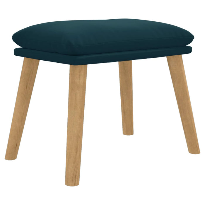 Taburet, albastru, 45x29,5x35 cm, catifea - WALTI WALTI