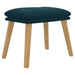 Taburet, albastru, 45x29,5x35 cm, catifea - WALTI WALTI
