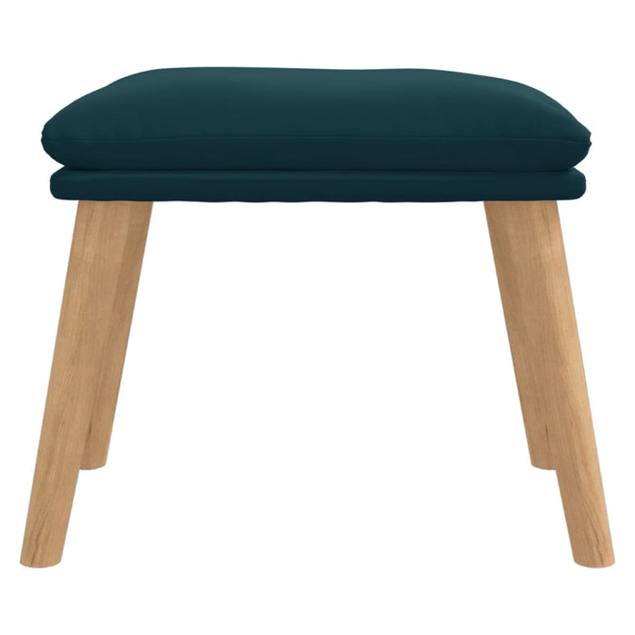 Taburet, albastru, 45x29,5x35 cm, catifea - WALTI WALTI