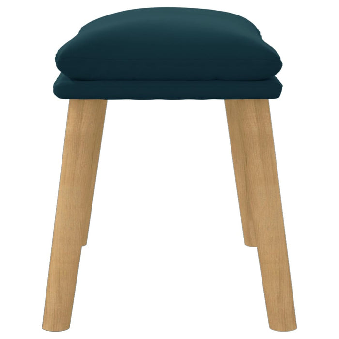 Taburet, albastru, 45x29,5x35 cm, catifea - WALTI WALTI
